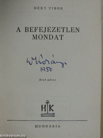 A befejezetlen mondat I-III.