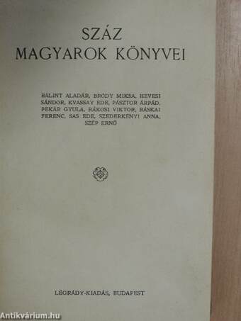 Száz magyarok könyvei VIII.