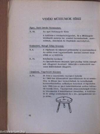 A múzeumok programja 1974. október