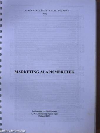 Marketing és reklámmenedzser - Marketing alapismeretek