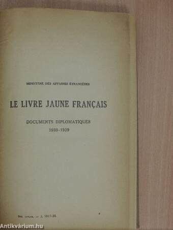 Le livre jaune francais