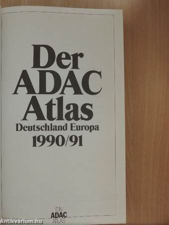 Der ADAC Atlas Deutschland Europa 1990/91