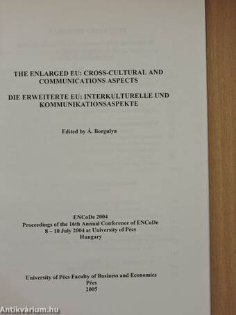 The Enlarged EU: Cross-Cultural and Communications Aspects