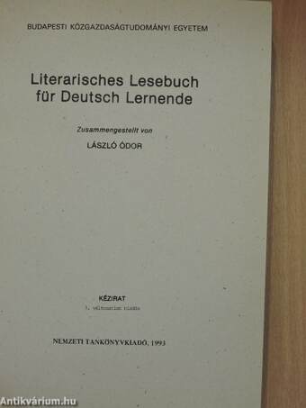 Literarisches Lesebuch für Deutsch Lernende