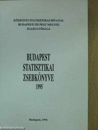 Budapest statisztikai zsebkönyve 1995