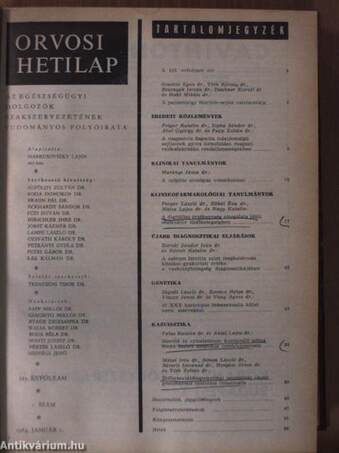 Orvosi hetilap 1984. január-június (fél évfolyam)