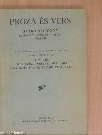 Próza és vers