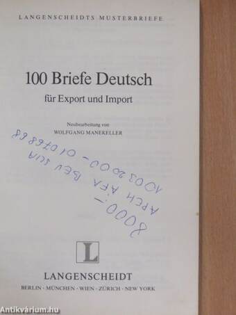 100 Briefe Deutsch für Export und Import