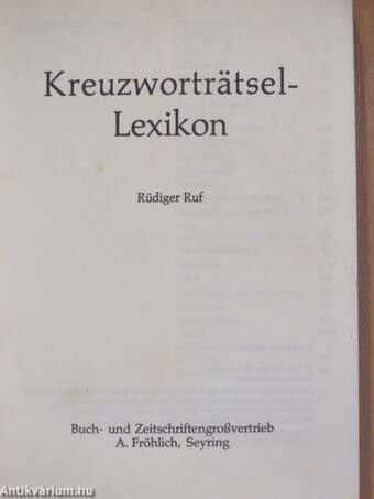 Kreuzworträtsel-Lexikon