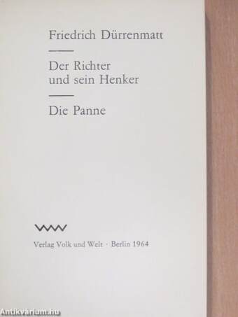 Der Richter und sein Henker/Die Panne