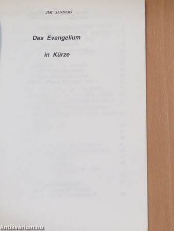 Das Evangelium in Kürze