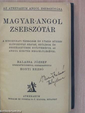 Magyar-Angol zsebszótár