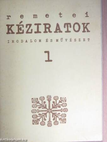 Remetei Kéziratok 1989/1.