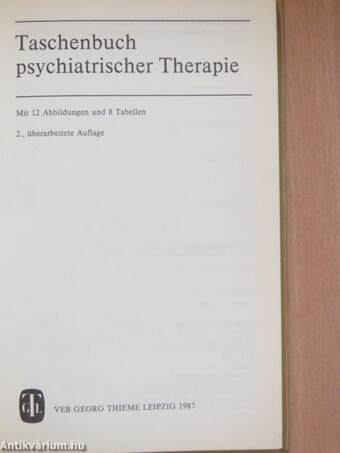 Taschenbuch Psychiatrischer Therapie