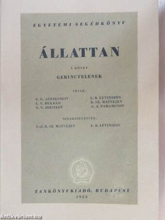 Állattan I-II.