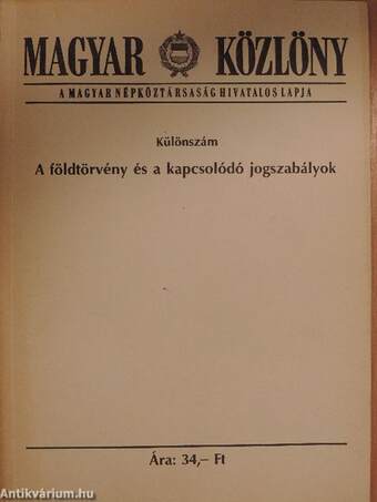 Magyar Közlöny 1987. különszám