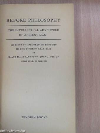 Before Philosophy