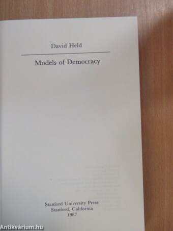 Models of Democracy