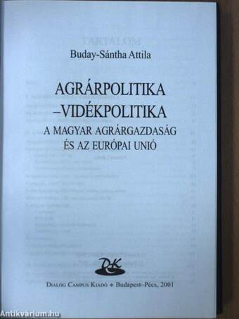 Agrárpolitika - vidékpolitika