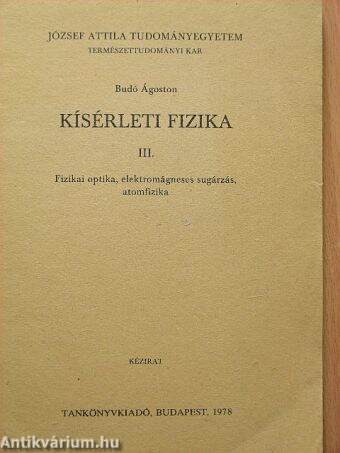 Kísérleti fizika III.