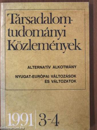 Társadalomtudományi Közlemények 1991/3-4.