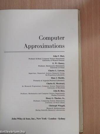 Computer Approximations