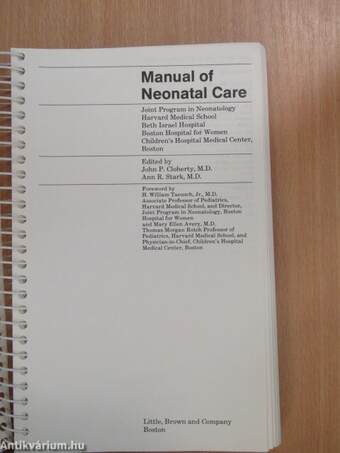 Manual of Neonatal Care