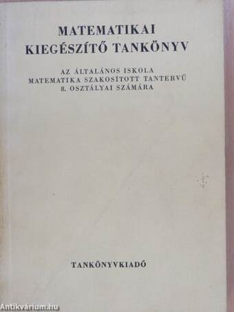 Matematikai kiegészítő tankönyv