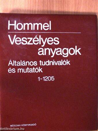 Veszélyes anyagok 1-6/Kiegészítő kötet