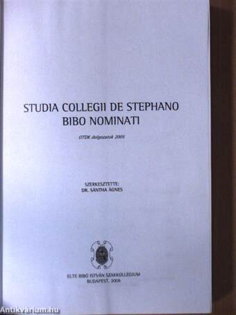 Studia Collegii de Stephano Bibo Nominati