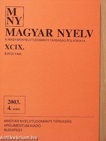 Magyar Nyelv 2003. december