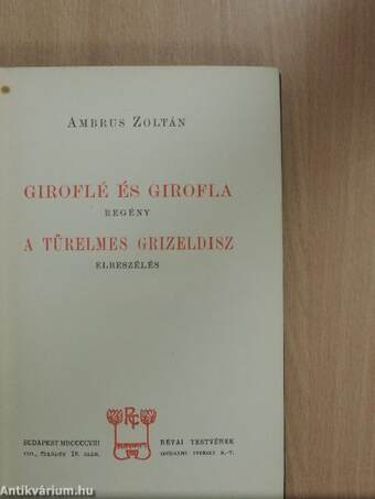 Giroflé és Girofla/A türelmes Grizeldisz