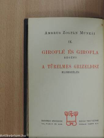 Giroflé és Girofla/A türelmes Grizeldisz