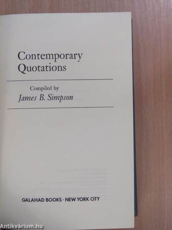 Contemporary Quotations