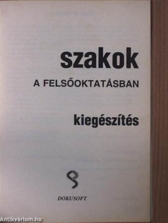 Szakok a felsőoktatásban