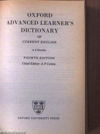 Oxford Advanced Learner's Dictionary of Current English