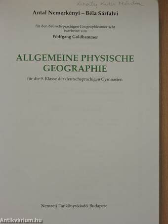 Allgemeine Physische Geographie für die Mittelschulen