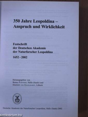 350 Jahre Leopoldina - Anspruch und Wirklichkeit