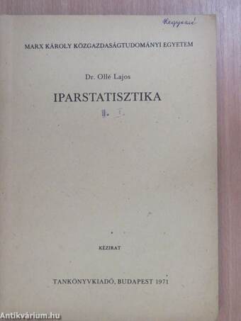 Iparstatisztika I.