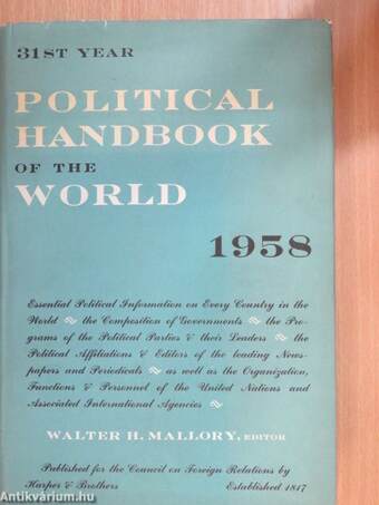 Political Handbook of the World 1958