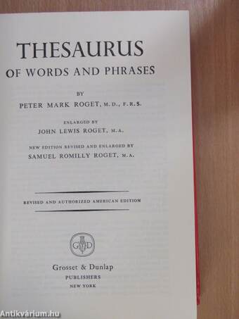 Thesaurus of Words and Phrases