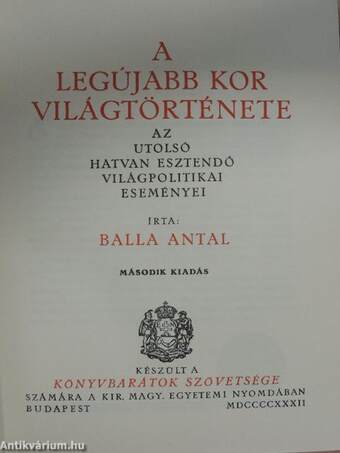 A legújabb kor világtörténete