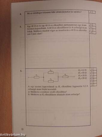 Fizika 6/5 - Témazáró feladatlapok