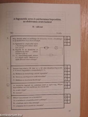 Fizika 6/2 - Témazáró feladatlapok