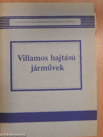 Villamos hajtású járművek