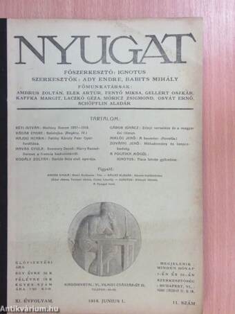 Nyugat 1918. junius 1.