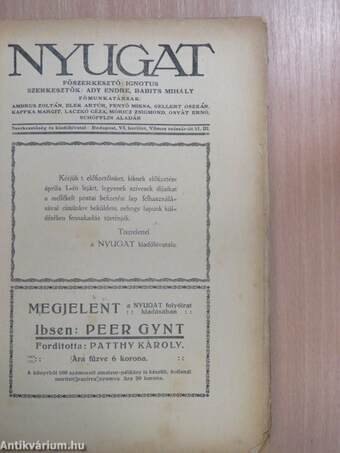 Nyugat 1918. április 16.