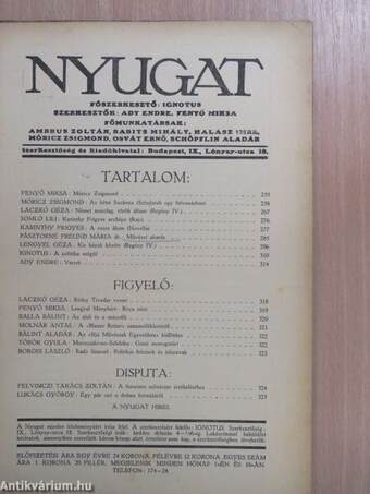 Nyugat 1913. február 16.