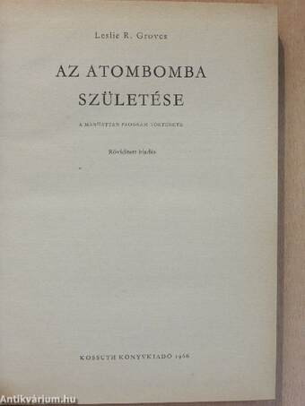 Az atombomba születése