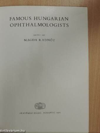 Famous Hungarian Ophthalmologists